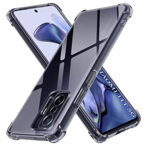 Xiaomi 11T / 11T Pro Smoke Black Techsuit Shockproof Clear Silicone to-5949419298552 1 kép