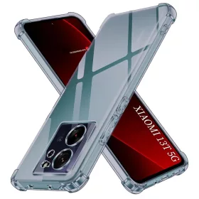    Xiaomi 13T / 13T Pro - Ütésálló Áttetsző Szilikon Tok - Füst Fekete tok