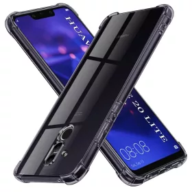   Techsuit - Ütésálló Átlátszó Szilikon - Huawei Mate 20 Lite - Füstfekete tok
