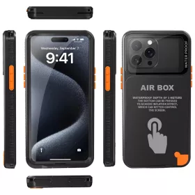  iPhone 12/12 Pro/13/13 Pro/14/14 Pro/15/15 Pro/16 Fekete ShellBox - A-5949419302693 2 kép