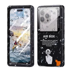   ShellBox - AirBox Vízálló IP68 Tok (max. 6,9 hüvelyk) - Univerzális Telefon Modell (max. 15 mm mélység) - Fekete