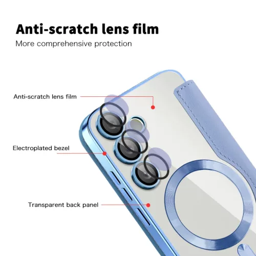  Techsuit - SmartMag könyv tok - Samsung Galaxy S24 - Világoskék-5949419305182 3 kép