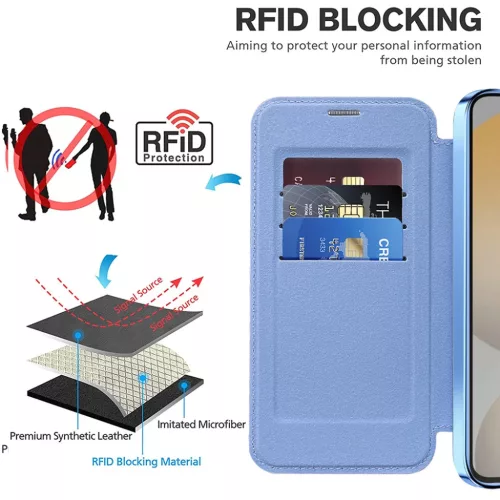  Techsuit - SmartMag könyv tok - Samsung Galaxy S24 - Világoskék-5949419305182 5 kép