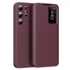  Techsuit - SmartView sorozat - Samsung Galaxy S22 Ultra 5G - Piros tok