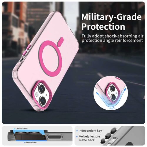 Techsuit - CandyCase MagSafe - iPhone 15 - Rózsaszín tok-5949419313798 6 kép