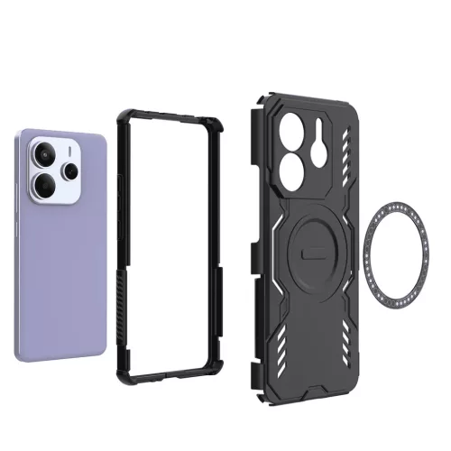 Xiaomi Redmi Note 14 5G - Techsuit - ArmorMag tok - Fekete-5949419315839 5 kép