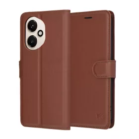  Honor 400 Barna Techsuit Bőr Folió tok
