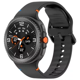   Techsuit - Óraszíj 22mm (W079) - Samsung Galaxy Watch8 40mm/Watch8 44mm/Watch8 Classic/Ultra 2 - Fekete