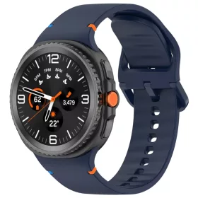   Techsuit - 22 mm-es óraszíj (W079) - Samsung Galaxy Watch8 40mm/Watch8 44mm/Watch8 Classic/Ultra 2 - Mélykék