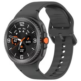   Techsuit - 22 mm-es óraszíj (W079) - Samsung Galaxy Watch8 40mm/Watch8 44mm/Watch8 Classic/Ultra 2 - Grafitkarbon