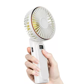 Techsuit - Prémium Mini Kézi Ventilátor (M12) - LED Digitális Kije-5949419319110 2 kép