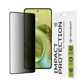   Techsuit - 111D Privacy Teljes Ragasztás - Motorola Moto G86 - Fekete üvegfólia
