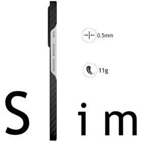  iPhone 17 Pro Fekete MagSafe Aramid Szálas Techsuit Tok-5949419319905 2 kép