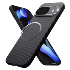    Google Pixel 9 / 9 Pro Fekete Techsuit Aramid Fiber MagSafe tok