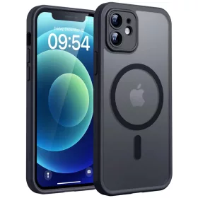 iPhone 12 Techsuit - PureFrost MagSafe - Matt Fekete tok