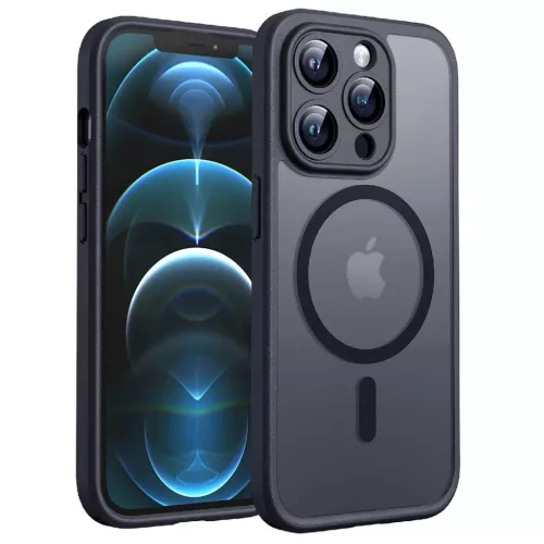 iPhone 12 Pro Max - Techsuit - PureFrost MagSafe - Átlátszó Fekete -5949419321441 1 kép