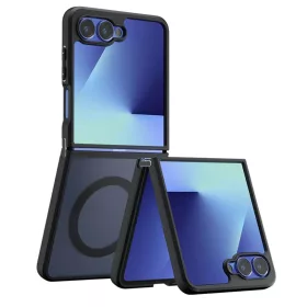   Samsung Galaxy Z Flip7 Jeges Fekete Techsuit PureFrost MagSafe tok