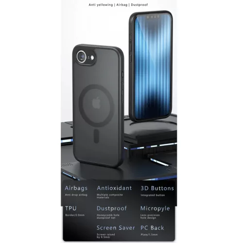 Techsuit - Honor 400 PureFrost MagSafe tok - Matt fekete.-5949419320758 3 kép