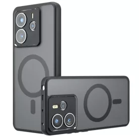    Xiaomi Redmi Note 14 5G Techsuit MagSafe-kompatibilis tok – matt fekete