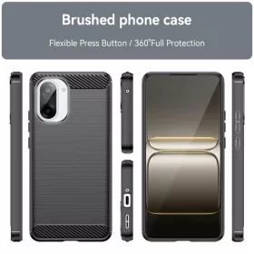  OnePlus Nord CE5 karbon szilikon teknős - fekete tok-5949419321526 2 kép