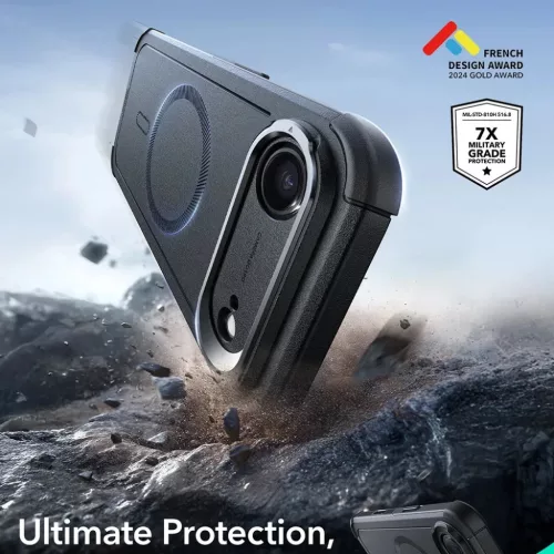 iPhone 17 Air ESR Cyber Armor Kickstand - Fekete tok-4894240283554 4 kép