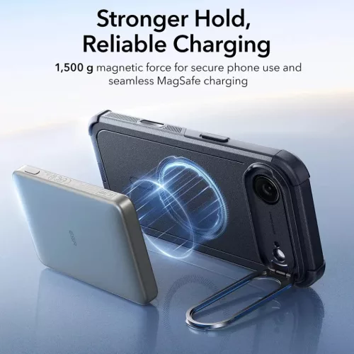 iPhone 17 Air ESR Cyber Armor Kickstand - Fekete tok-4894240283554 5 kép