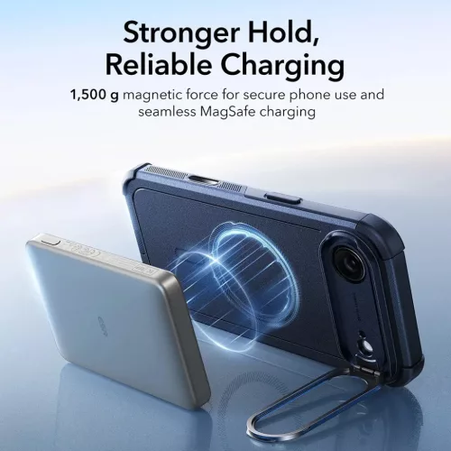  iPhone 17 Air Kék ESR - Cyber Armor kitámasztós tok-4894240283578 6 kép