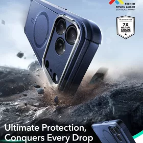  iPhone 17 Pro Max Kék ESR Cyber Armor Kitámasztós Tok-4894240283752 2 kép