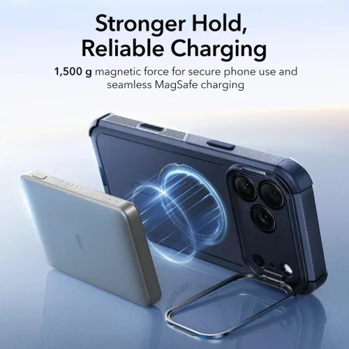  iPhone 17 Pro Max Kék ESR Cyber Armor Kitámasztós Tok-4894240283752 6 kép