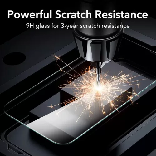  iPhone 17 / iPhone 16 Pro Fekete ESR Adatvédelmi Edzett Üveg (3 dar-4894240258750 3 kép