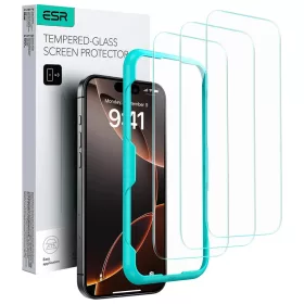   iPhone 17 / iPhone 16 Pro Átlátszó ESR Edzett Üveg (3 csomag) üvegfólia