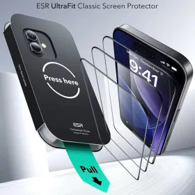  iPhone 17 / iPhone 16 Pro Átlátszó ESR Edzett Üveg UltraFit (3 da-4894240281833 2 kép