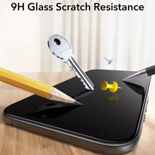  iPhone 17 Pro Fekete ESR Adatvédelmi edzett üveg UltraFit üvegfól-4894240282410 7 kép