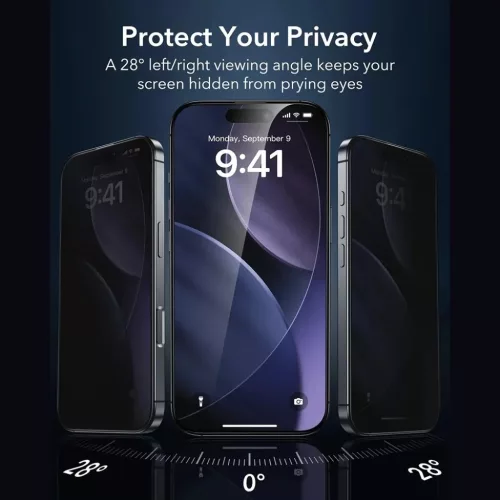  iPhone 17 Pro Max Fekete ESR Privacy Armorite Képernyővédő UltraF-4894240284810 2 kép
