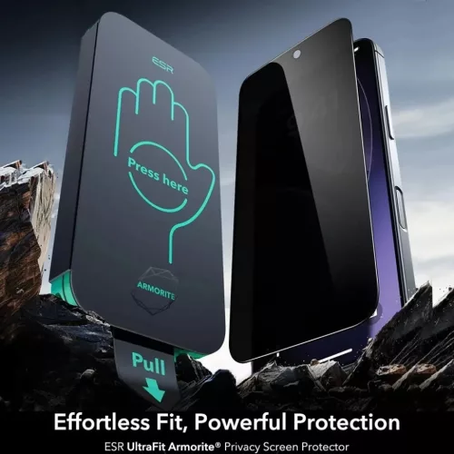  iPhone 17 Air Fekete ESR Privacy Armorite UltraFit Képernyővédő (-4894240284438 3 kép