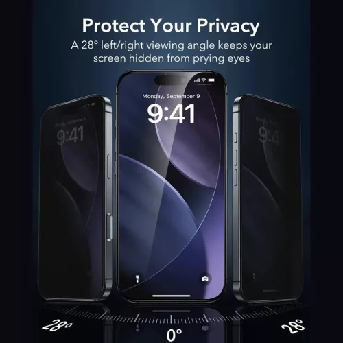  iPhone 17 Air Fekete ESR Privacy Armorite UltraFit Képernyővédő (-4894240284438 4 kép