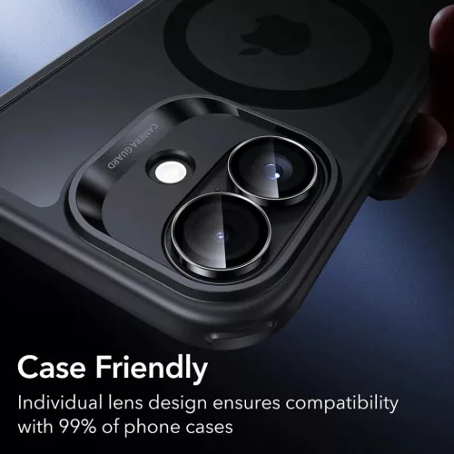 iPhone 16 / iPhone 16 Plus / iPhone 17 Fekete ESR Armorite Kameralenc-4894240224991 6 kép