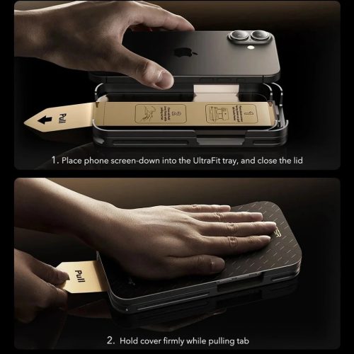 iPhone 17 / iPhone 16 Pro Fekete ESR - Corning UltraFit Privacy (3 dar-4894240285619 3 kép