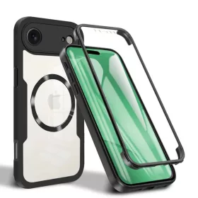    iPhone 17 Air Fekete Techsuit - ColorVerse 360 MagSafe Sorozat + Képernyővédő tok