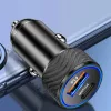 Techsuit - Prémium Autós Töltő VoltDuo (C2) - LED Fénnyel, USB QC-5949419322615 5 kép