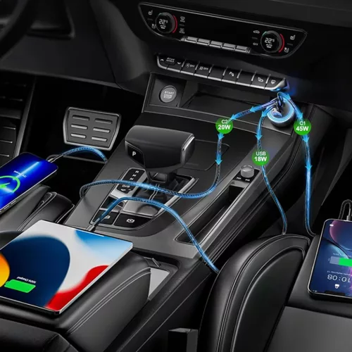 Techsuit - Prémium Autós Töltő DriveBoost (C6) - Gyors Töltés, L-5949419322578 5 kép