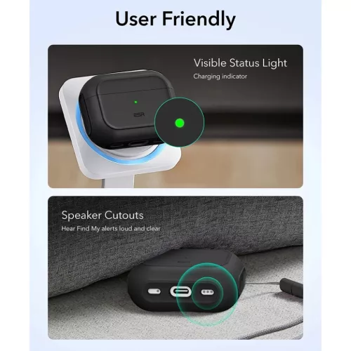 Apple AirPods Pro 3 - ESR - Orbit Hybrid HaloLock tok fekete-4894240289105 4 kép