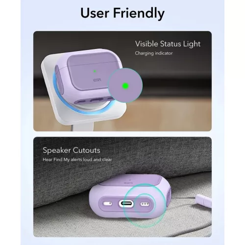 Apple AirPods Pro 3 ESR Orbit Hybrid HaloLock - Levendula tok-4894240289167 6 kép