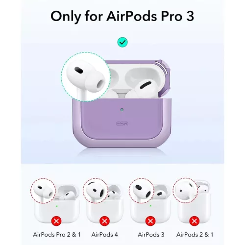 Apple AirPods Pro 3 ESR Orbit Hybrid HaloLock - Levendula tok-4894240289167 9 kép