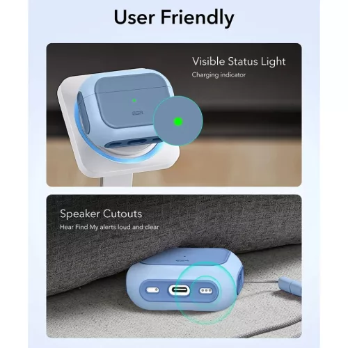 Apple AirPods Pro 3 - Powder Blue ESR - Orbit Hybrid HaloLock tok-4894240289181 8 kép