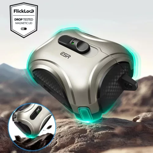 Apple AirPods Pro 3 Titanium ESR Cyber FlickLock HaloLock tok-4894240289242 3 kép