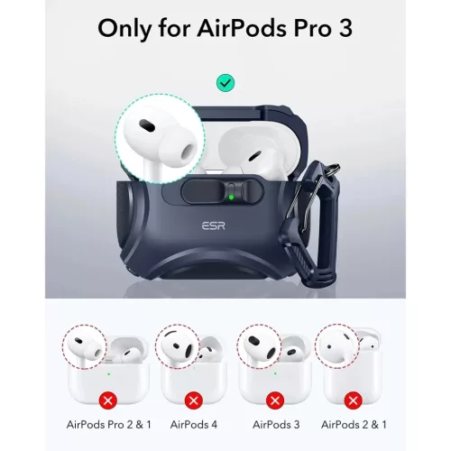 Apple AirPods Pro 3 Kék ESR - Cyber FlickLock HaloLock tok-4894240289228 5 kép