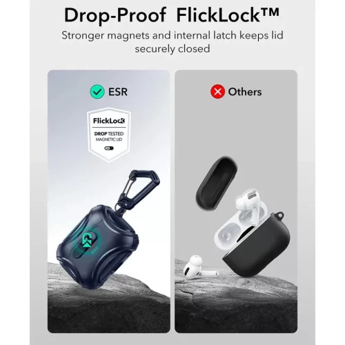 Apple AirPods Pro 3 Kék ESR - Cyber FlickLock HaloLock tok-4894240289228 8 kép