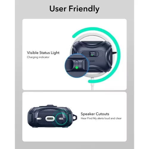 Apple AirPods Pro 3 Kék ESR - Cyber FlickLock HaloLock tok-4894240289228 9 kép
