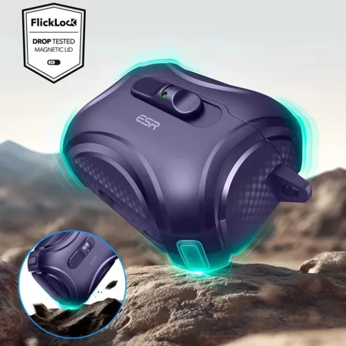 Apple AirPods Pro 3 Lila ESR Cyber FlickLock HaloLock tok-4894240289266 4 kép